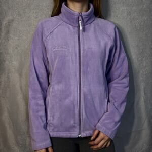 Columbia Womens Benton Springs Full Zip Fleece Lavender Jacket Size Medium
